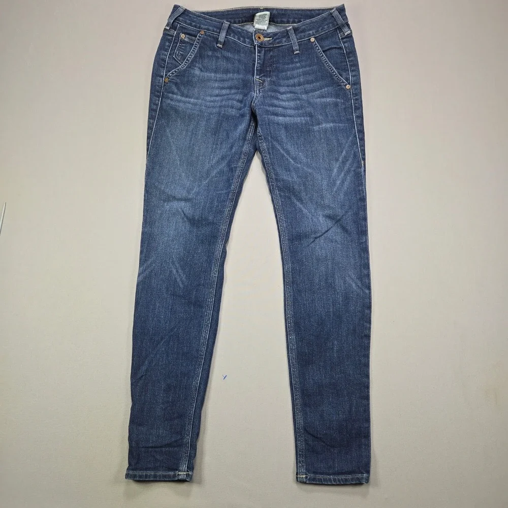 True Religion Women's Stella Skinny Jeans Blue Wash Size 29 Made in USA - Picture 1 of 12